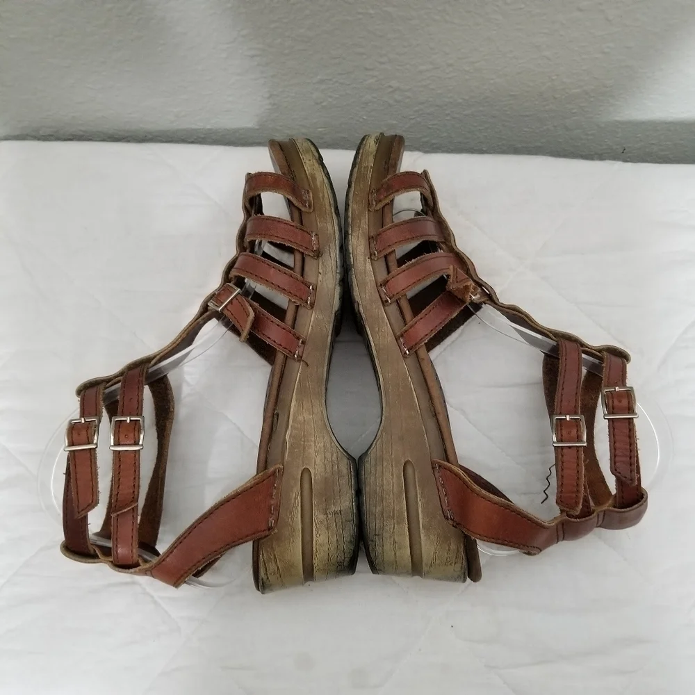 Sanita Aurora Brown‎ Strappy Gladiator Sandals 40